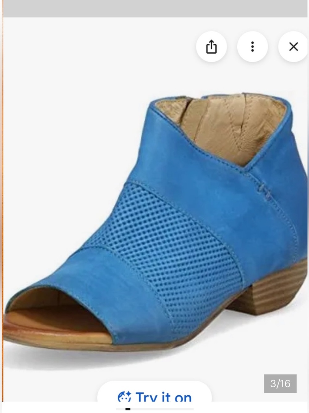 Miz Mooz Blue Leather Clermont Shoes, Size 10,5